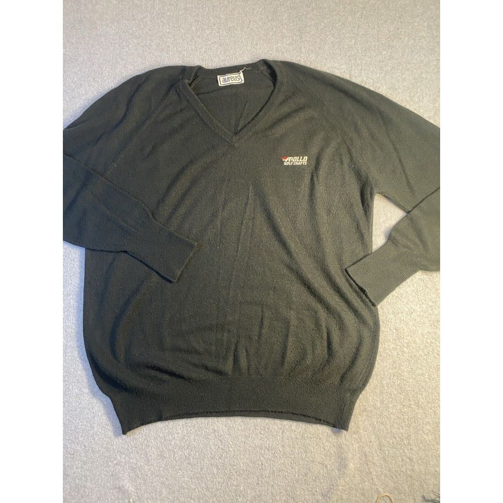 Aureus Golf Long Sleeve V-Neck Sweater -‎ Men's - Size XXL Black